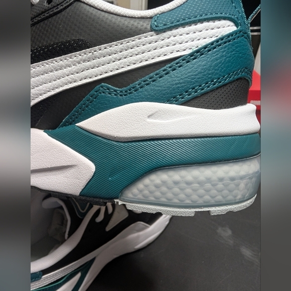 Puma Black White Cold Green Vis2K Lace Up Men's Sneakers Size 9 New - Picture 6 of 7